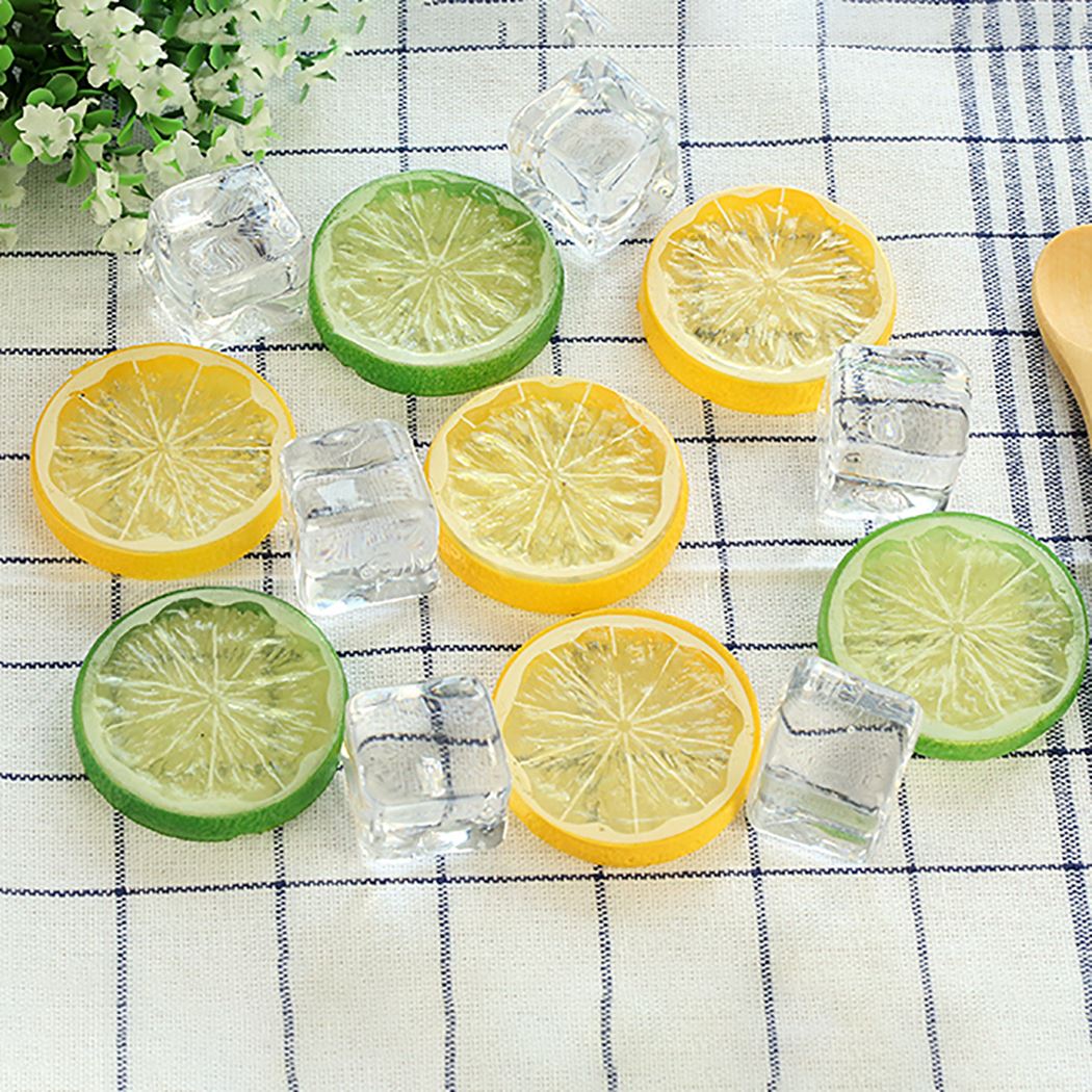 16PCS Artificial Fruit Assorted Simulated Artificial Fruit Slice Fruit Prop