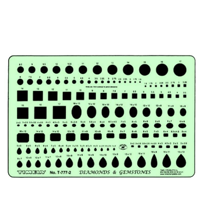 Diamenty opracowanie szablon kamienie szlachetne rysunek szablon dla projektantów biżuterii T-777-1 i T-777-2: T-777-2