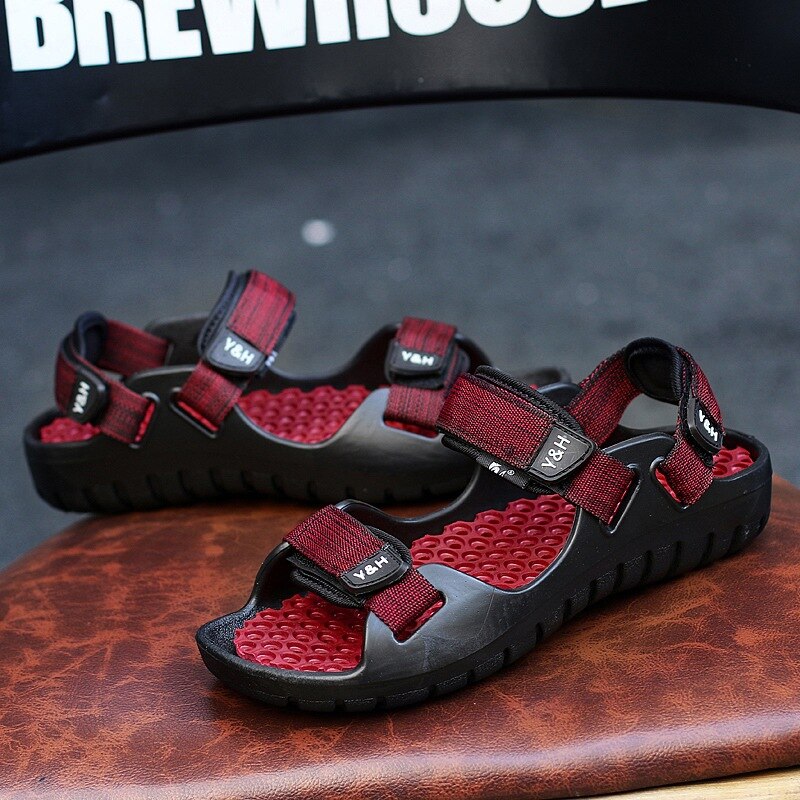 Fritid mænds sandaler canvas basic foran bagstrop sommersko lav blandede farver casual mænd strandsko