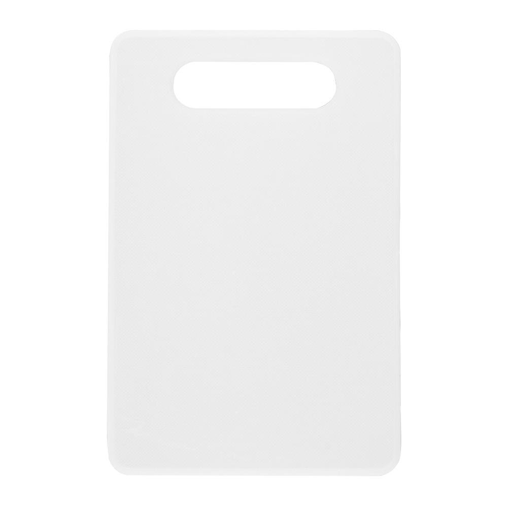 Plastic Non Slip Anti Bacterium Cutting Board Food Slice Cut Chopping Block: White