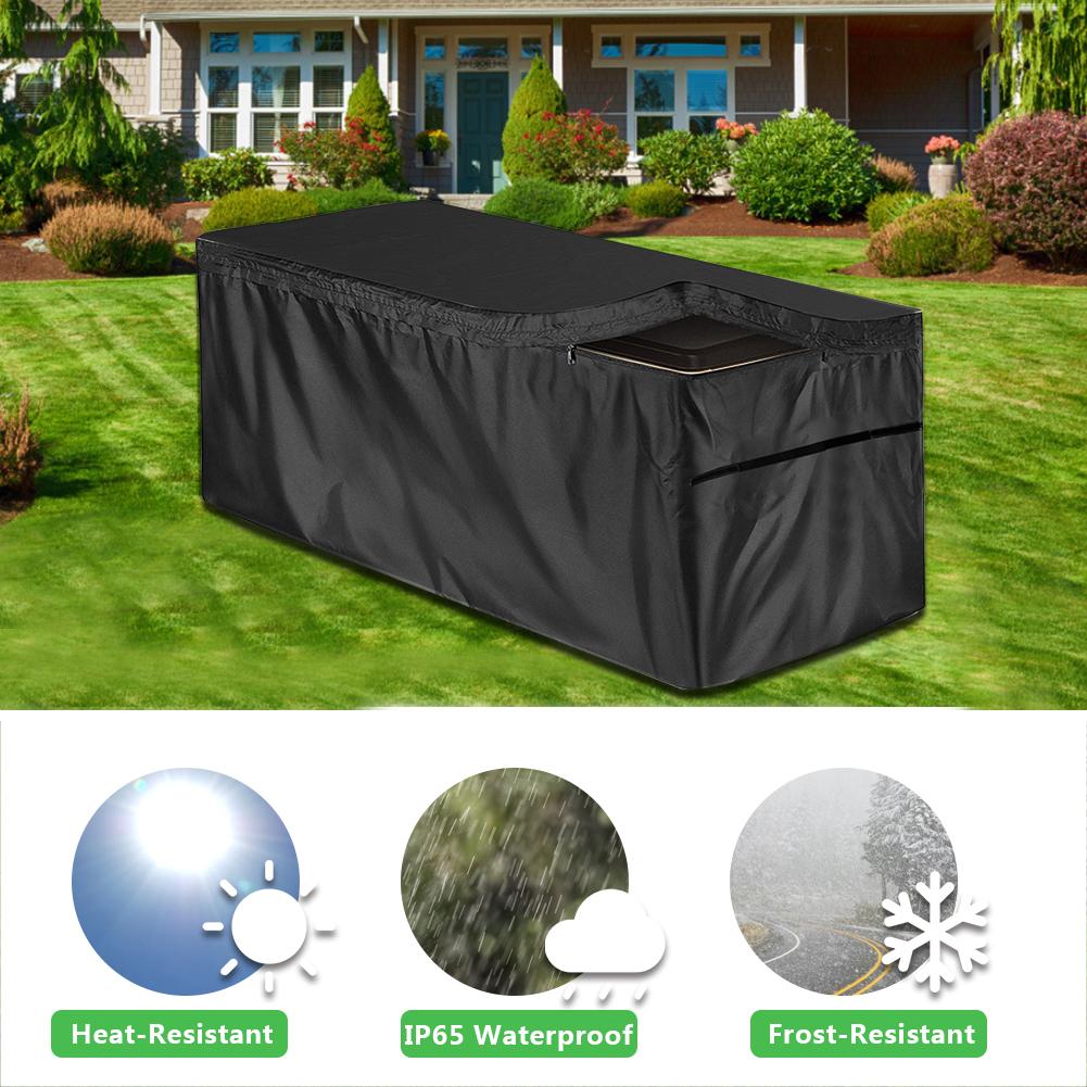 Garden Deck Box Cover Outdoor Waterproof Furniture Protection Storage Drawstring Wind Resistant Dust Patio Box Cover