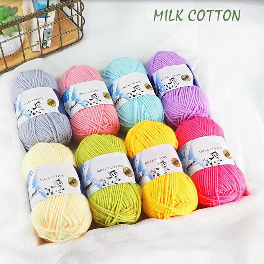 5 Stks/set Melk Katoen Breien Garen Super Zachte Gehaakte Threads Baby Wol Hand-Gebreide Lijnen Voor Geweven Trui Diy ambachten Draad