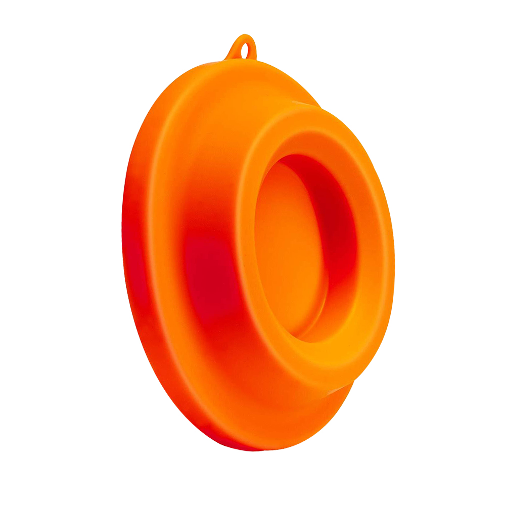 Cover Bracket Silicone Lid Stand Hanging Hole Home Holder 5Qt 6.5Qt 8Qt Dishwasher Safe Air Fryer Space Saving Foodi: Orange