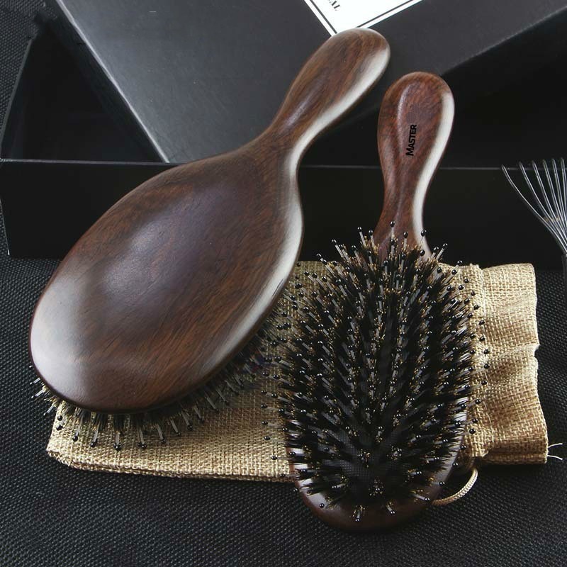 Sandeltræ hår kam sundhedspleje massage kamme anti-statisk hår børste reducere hårtab frisør styling
