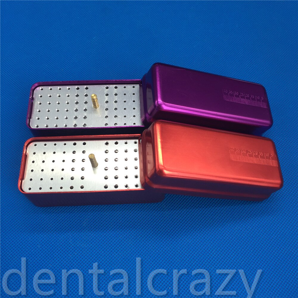 2 Pcs 72 Gaten Dental Bur Houder Blok Autoclaaf Sterilisator Box Stand