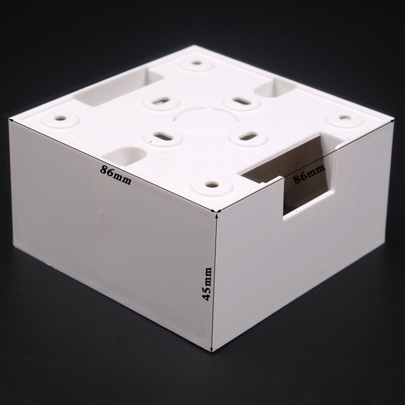 5pcs Universal Type 86 Switch Box 45mm Wall Mounted Bottom Box PVC Junction Box Flame Retardant