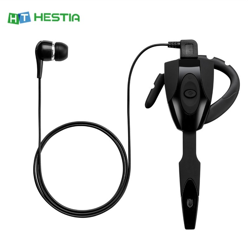 EX-01 5.0 Hanging Ear PS3 Bluetooth Headset Wireless Handsfree Single Ear-hook Earphone Button Silica Gel Headphone with Mic