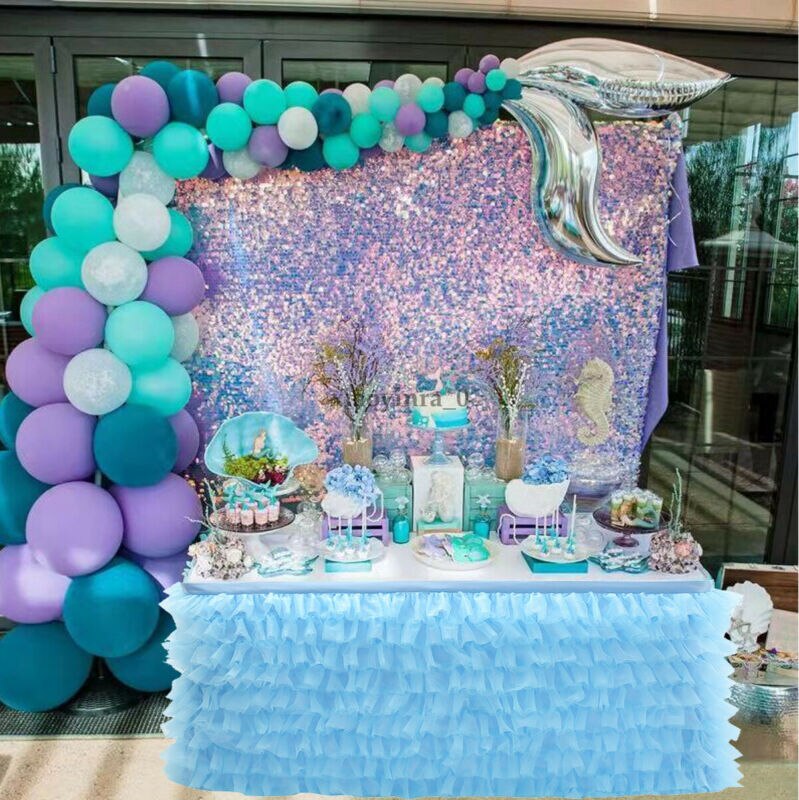 Tüll Ballettröckchen Tisch Felsen Tüll Geschirr für Hochzeit Dekoration Baby Dusche Party Hochzeit Tabelle Sockel Hause Textil 185x77cm