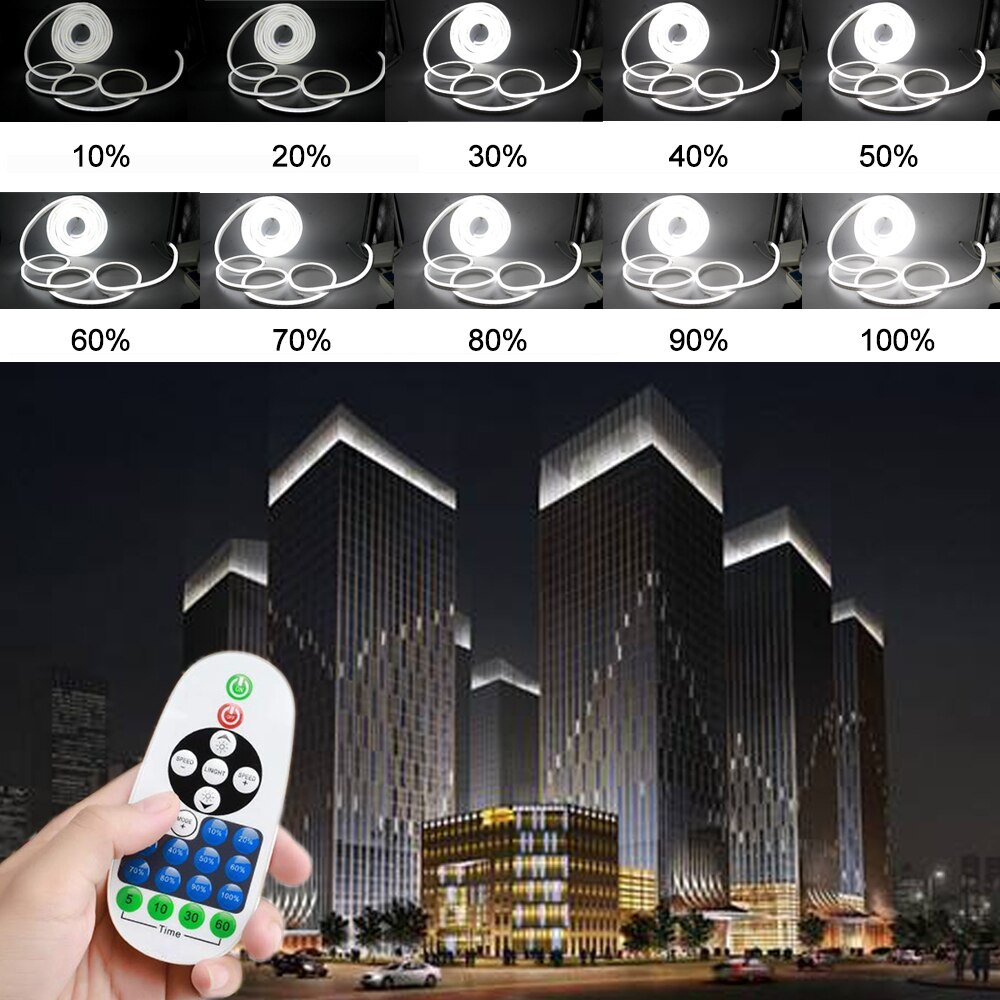 AC 110V 220V LED Neon Strip Light Dimmer 23Keys IR Remote Control 750W Single Color Neon Light Dimmer EU US AU UK Plug