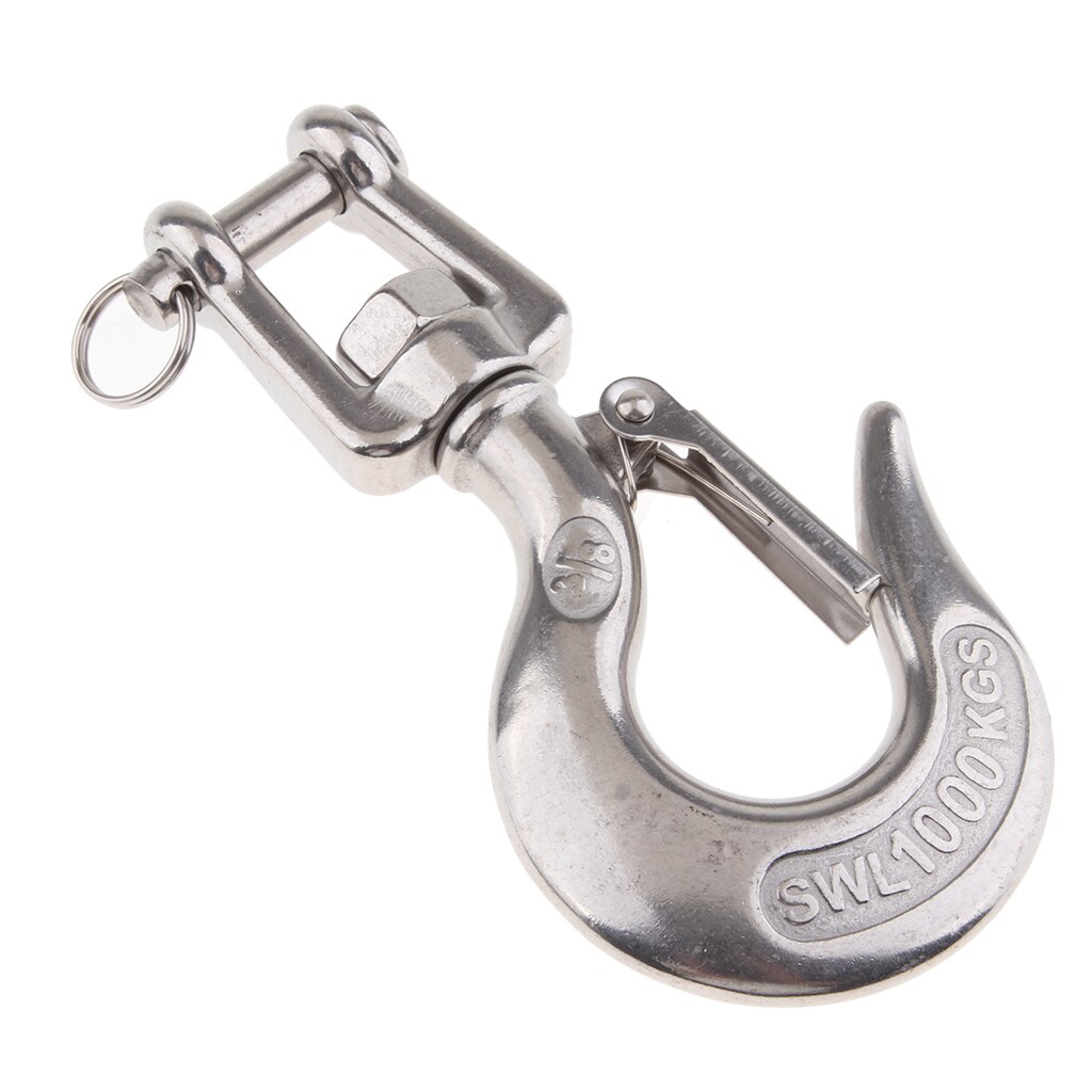 3/8 Inch Swivel Eye Clevis Lifting Chain Hook with Safety Latch 1000KG