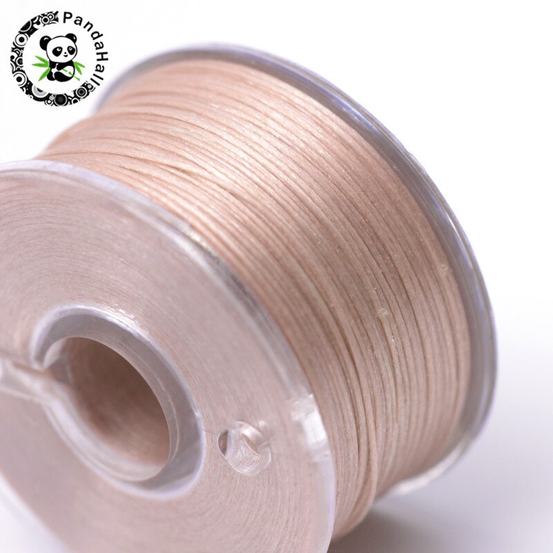 50yards/roll 0,1mm Spezielle Beschichtete Polyester Themen Für Seed Perlen Schmuck Perlen Cords DIY, Die Entdeckungen: DarkSalmon