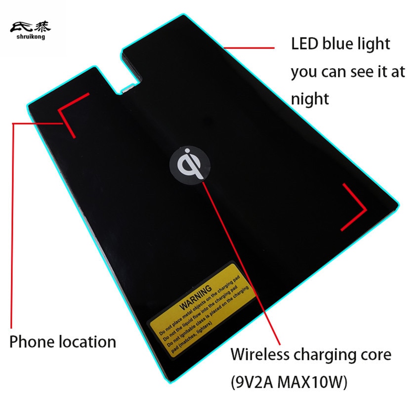 2RD Qi Quick Speciale On-Board Draadloze Oplader Telefoon Opladen Panel Auto Accessoires Voor Mazda CX-3 cx-3 CX3 Dk