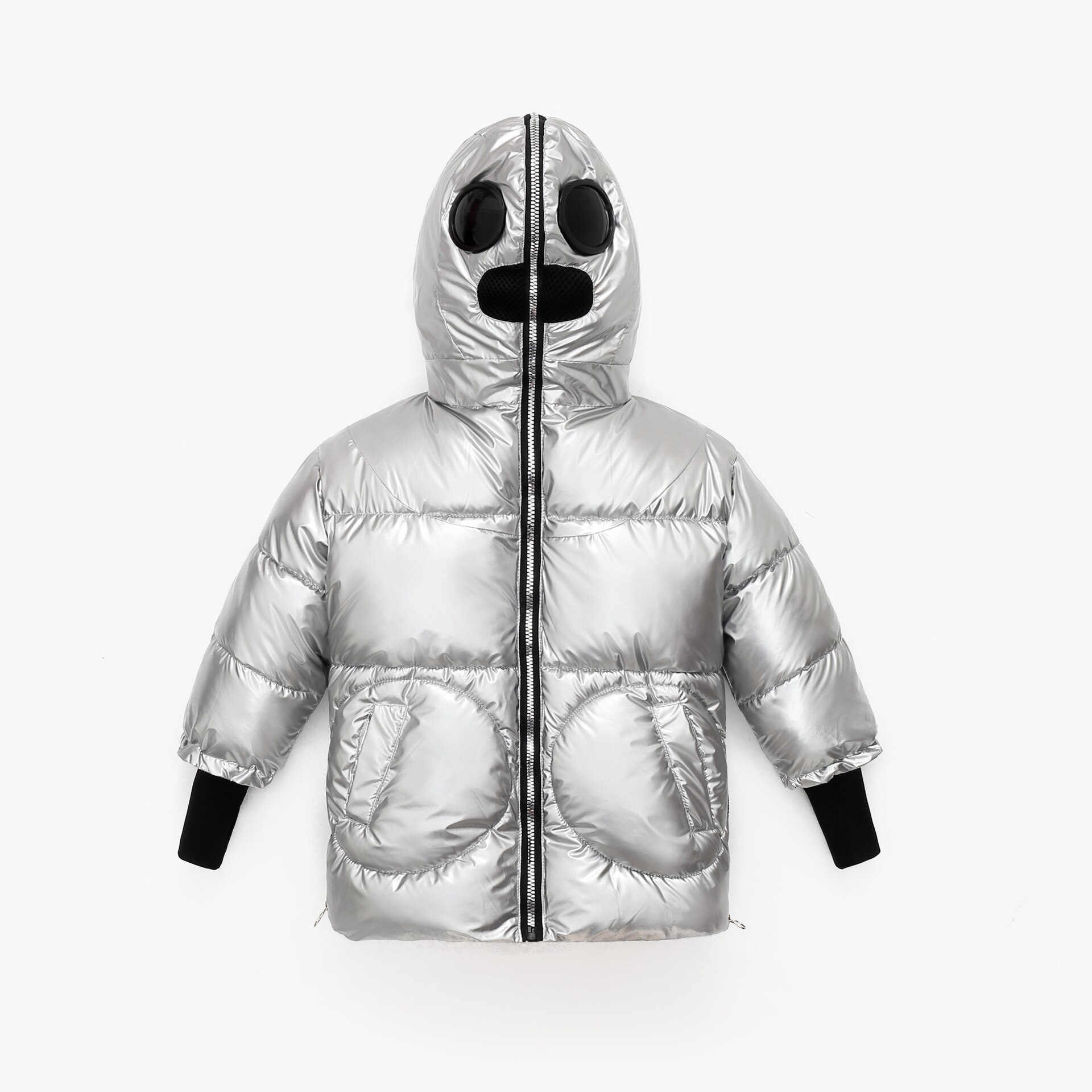 Børnejakke til drenge vinterjakker piger børnefrakke skinnende jakke vintertøj børn drengejakker varmt outwear 8/10/11 år: Grå / 12t