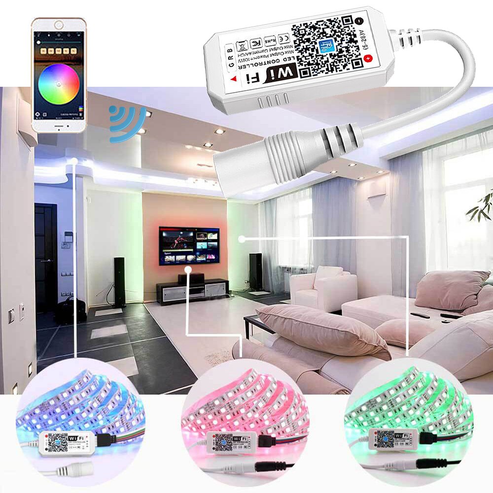 DC 5V-28V WIFI RGB RGB Controller Musik Controller Led-streifen Smart Controller Magie Hause WiFi LED controller Für RGB LED Streifen