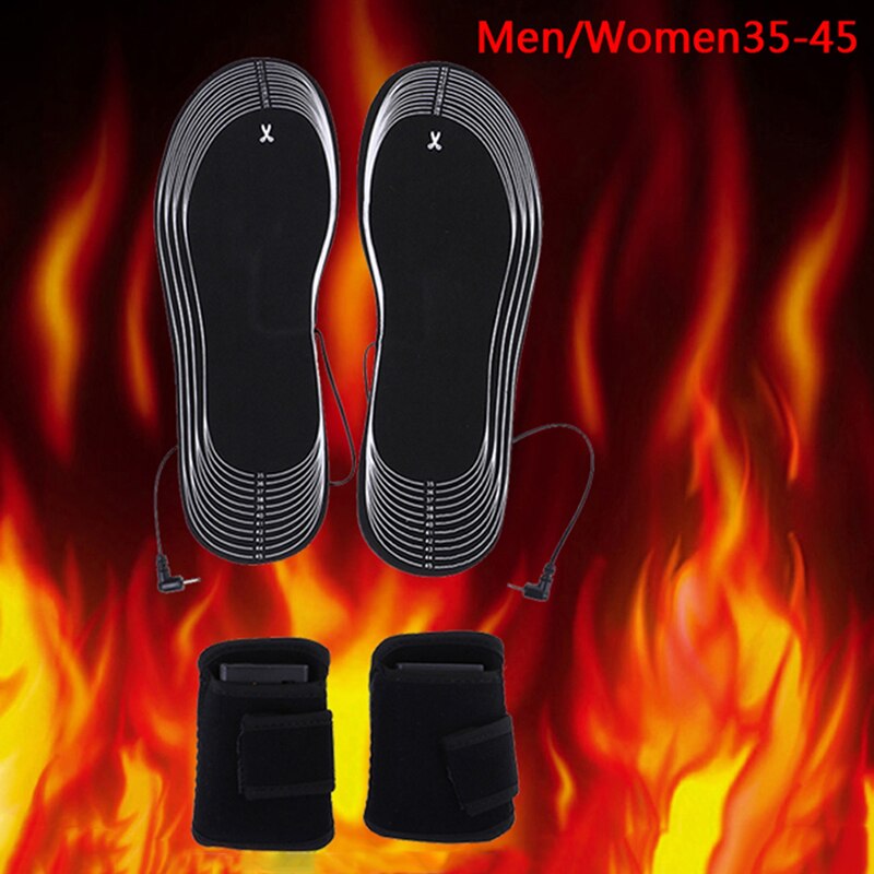 Batteri opvarmede sko indlægssåler forfod varmere elektrisk varmelegeme fødder boot sokker varm