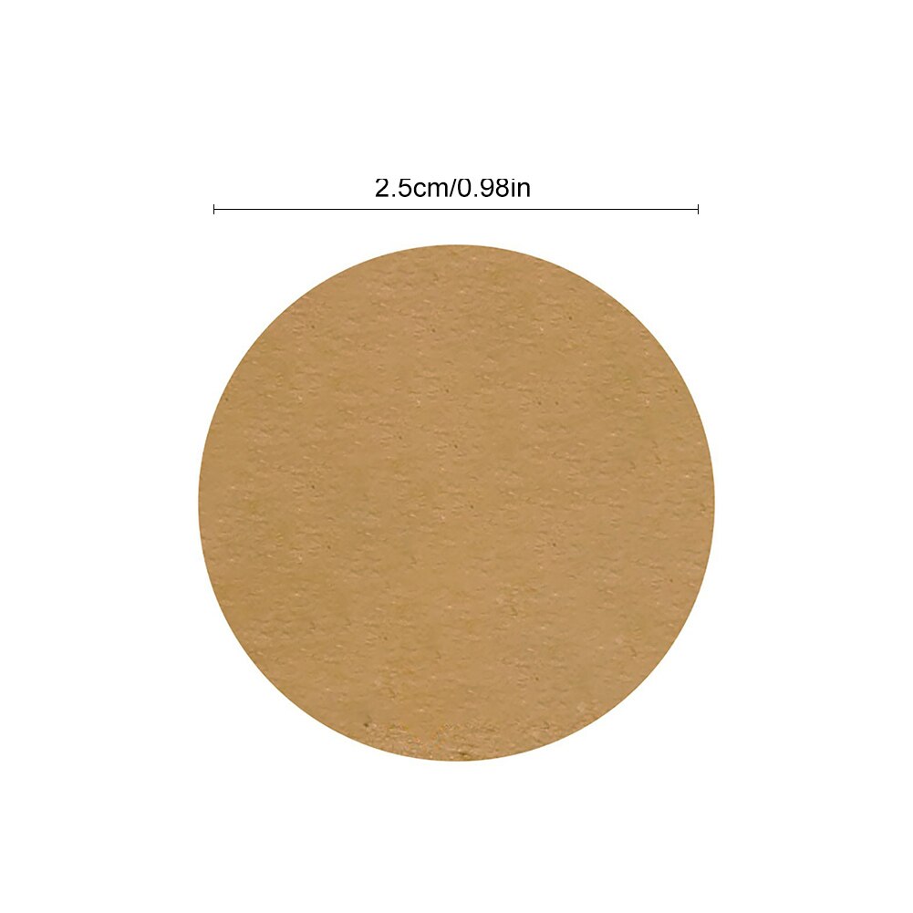 500PCS Round Labels Handmade Kraft Paper Packaging Sticker For Candy Dragee Bag Box Packing Bag Wedding Thanks Stickers: D