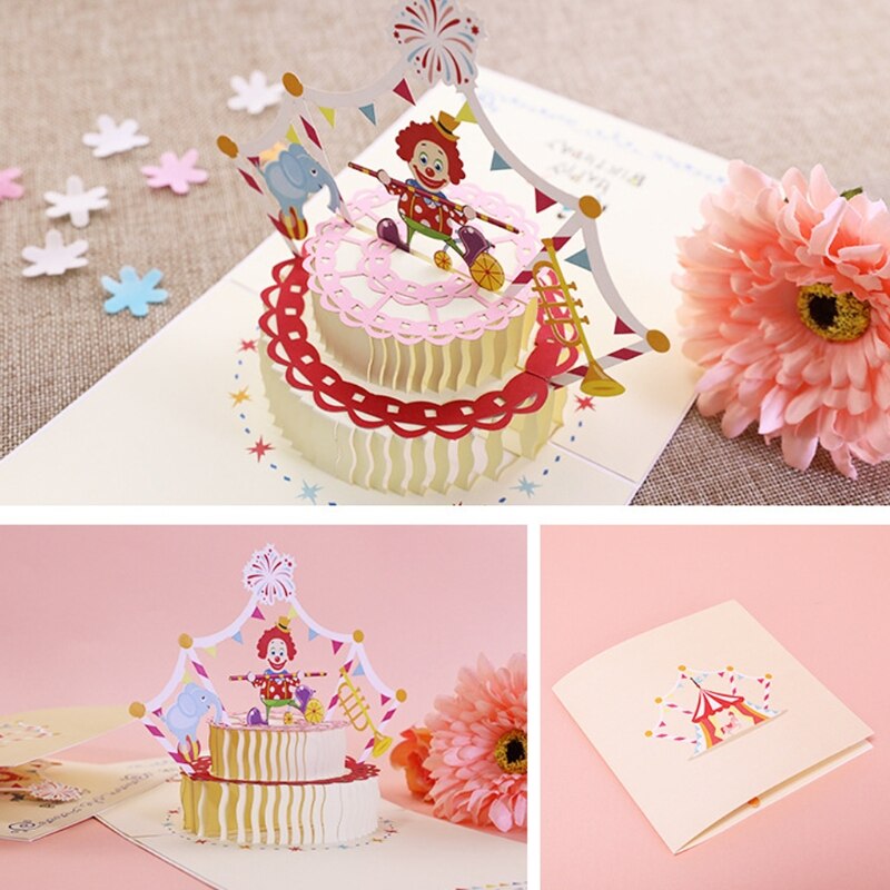 Funny 3D Pop Up Cards Valentine Lover Happy Birthday Anniversary Greeting Cards