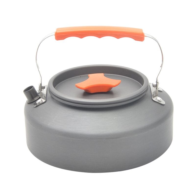 1.1L Outdoor Draagbare Koffiepot Camping Theepot Waterkoker Bergbeklimmen Camping Picknick Aluminium Pot Opknoping Pot: Orange