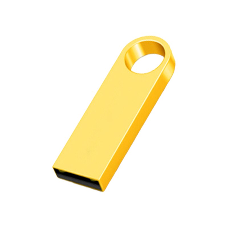 Metalen Pen Drive Pendrive 4Gb 8Gb 16Gb Usb Flash Drives 32Gb 64Gb 128Gb Flash disk Real Capaciteit Thumbdrive Cle Usb 2.0 Stick: 8GB / golden