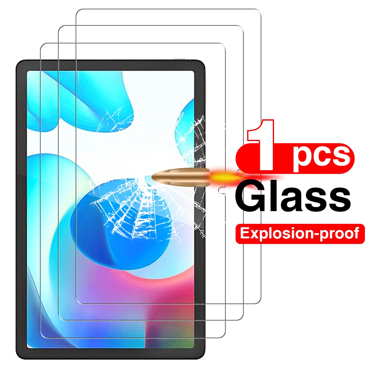 3 Pack For Realme Pad Tempered Glass Screen Protector RealmePad 10.4 inch Clear Film Guard Protection: 1 PCS