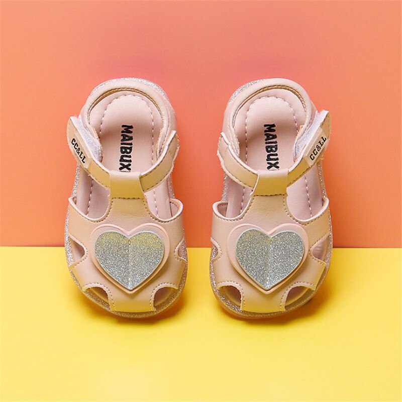 AOGT Neue Baby Sandalen für Mädchen Niedliche Prinzessin Kleinkind Sandalen Weichen Nicht-slip Baotou Sommer Mädchen Infant Schuhe: Rosa / 18 (Insole 13cm)