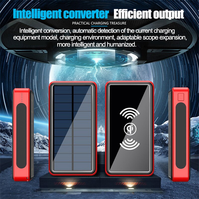 80000Mah Qi Solar Mobiele Power Draadloze Fast Cha... – Vicedeal