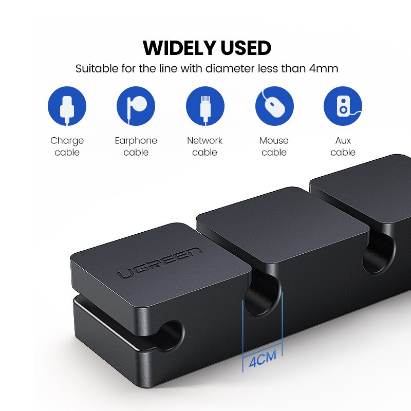 UGREEN Kabel Clips Organizer Silikon USB Kabel Wickler flexibel Kabel Verwaltung Clips Kabel Halfter Für Maus Kopfhörer Kopfhörer
