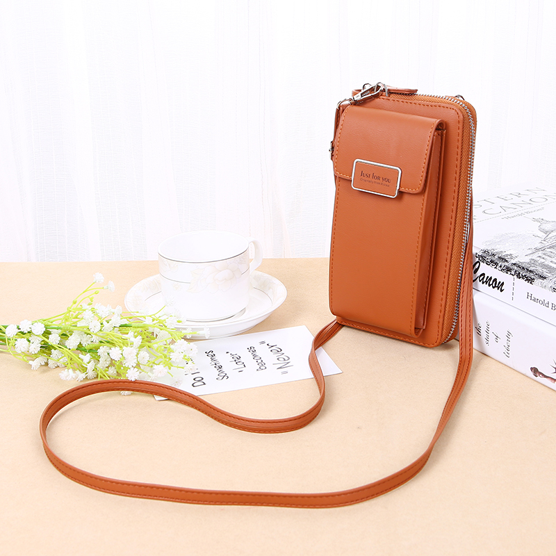 Forever baellerry women wallet vertical crossbody mobile phone wallet zipper clutch wallet