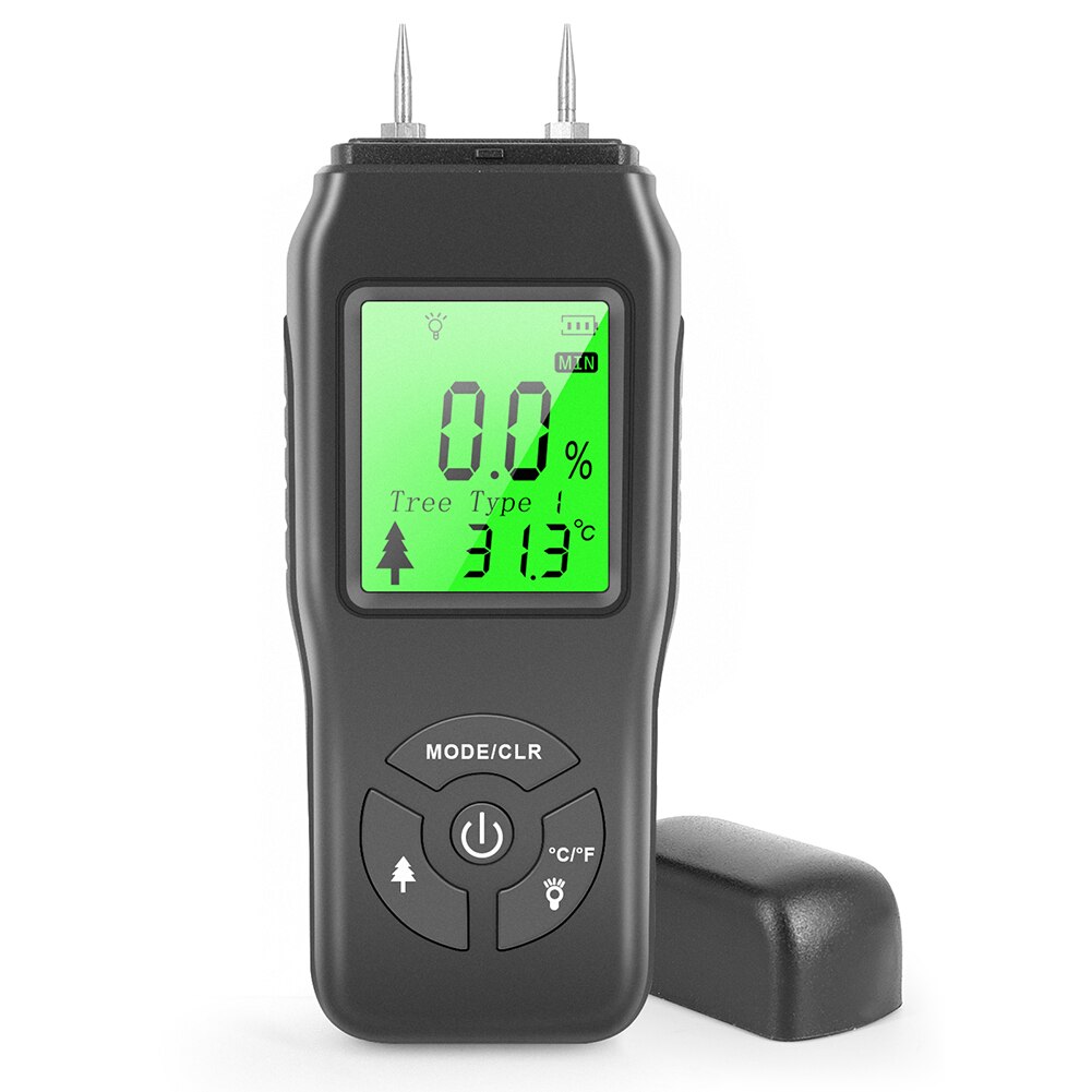 Handheld Wood Moisture Meter Digital LCD Display Paper Humidity Tester Quick Moisture Sensor for Firewood Furniture Garden Tool