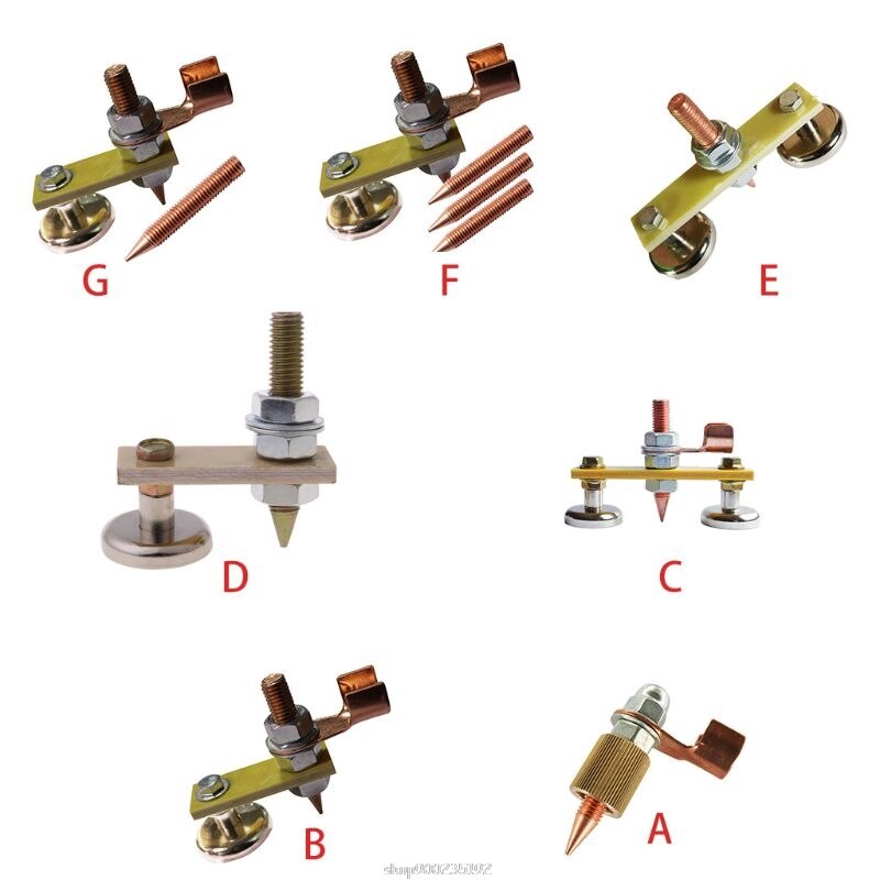Strong Magnetic Ground Clamp Connector with Conductive Rod Stud for Welding Machine Auto Bodywork Repair Tools S18 20Dropship