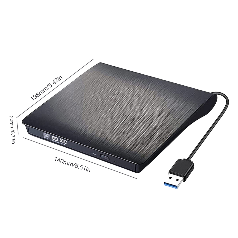 Caja de unidad óptica USB 3,0 tipo C, DVD externo, CD, ROM, escritor ODD, lector, reproductor, unidad óptica, funda para PC y portátil