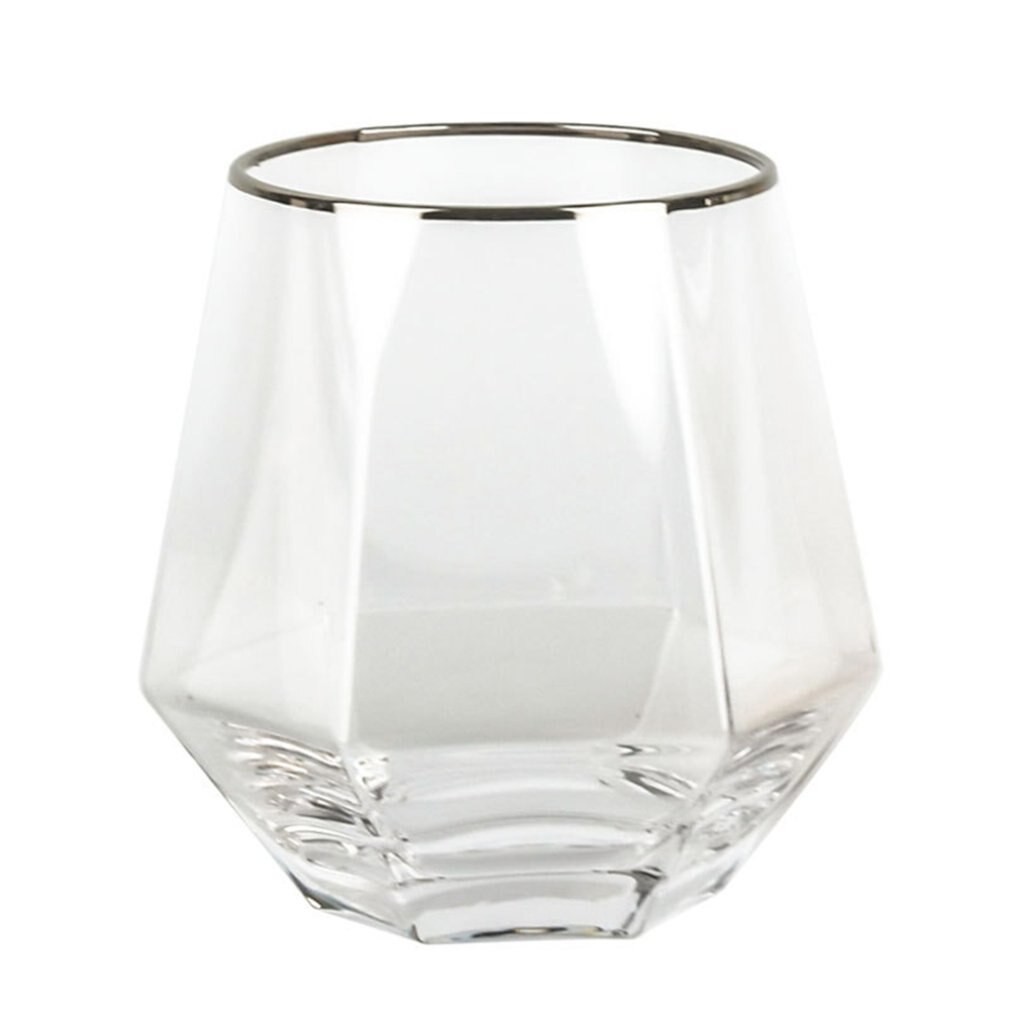 Phnom penh diamant färgglada glas bar sexkantig kristall whisky sprit glas juice kopp vin set: Pf180503