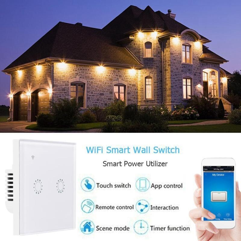 App Wifi Press Switch Roller Shutter Switch Blinds Curtain Switch Alexa -White