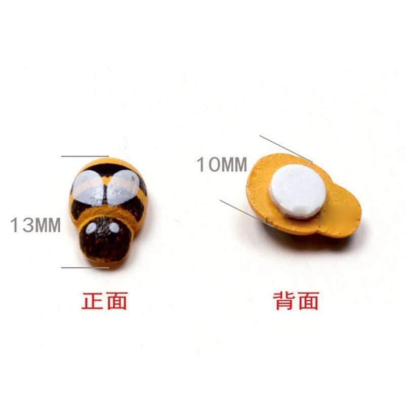 100 sztuk 3D drewniane zwierząt mini pszczoła naklejki dekoracje na ścianę lodówkę Scrapbooking narzędzia pszczelarskie wystrój ogrodu: Default Title