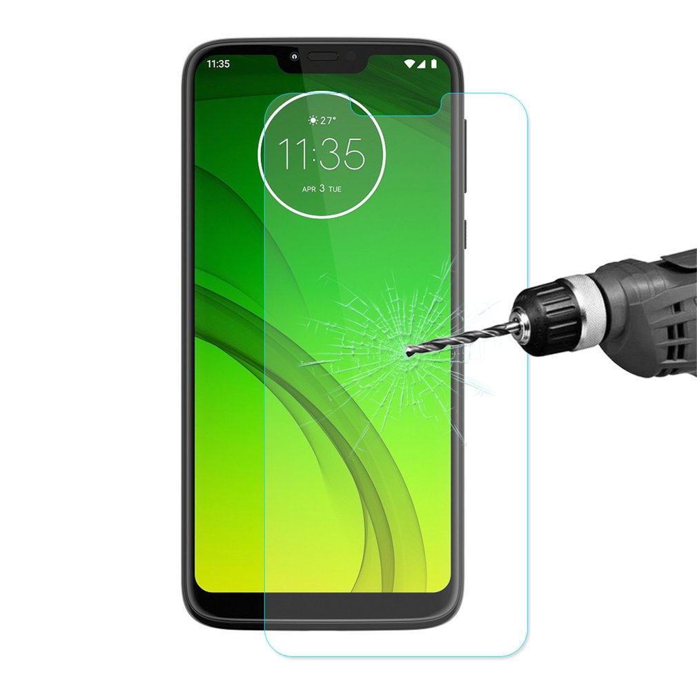 ALICANTINAS, 2.5D 0,26mm 9H película protectora de vidrio templado de borde de arco Dirtproof para Motorola Moto G7 de