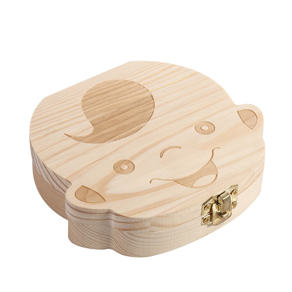 Caja para dientes de leche de madera para bebés y niñas caja para guardar dientes de bebé caja para guardar