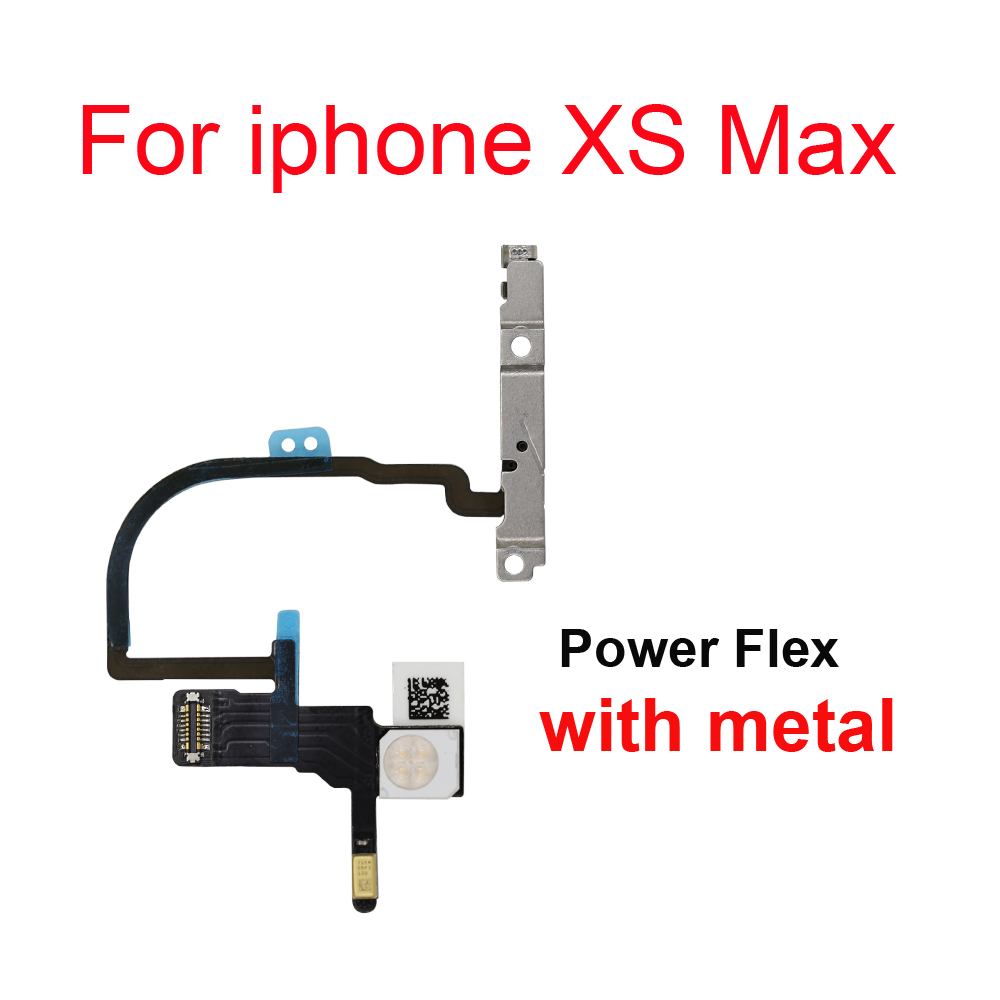 Power On Off Flex For iPhone 5S 6 6S 7 8 Plus X XR Xs Max 11 Pro Volume Up Down Side Button Key Ribbon Flex Cable With Metal: Orange