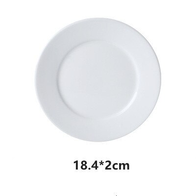 Porcelain &amp; Ceramic Dinner Plate Round 5-10 Inches Wedding Kitchen Tableware Steak &amp; Cake Dessert Dishes White: Style 3