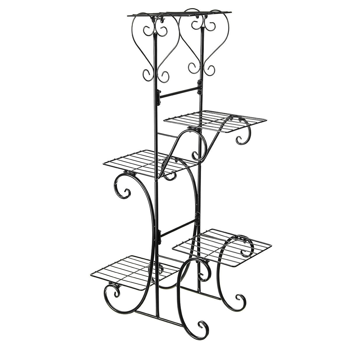 5 Tiers Iron Plant Stand Flower Shelf for Rack Bal... – Grandado