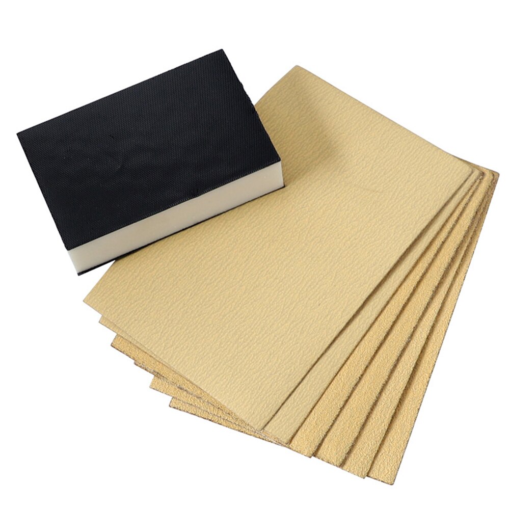 Disc Sandpaper Wet Dry Flocking Sanding Sponge Self-adhesive Polishing Grinding Yellow Sand Paper Dry Grinding Tool