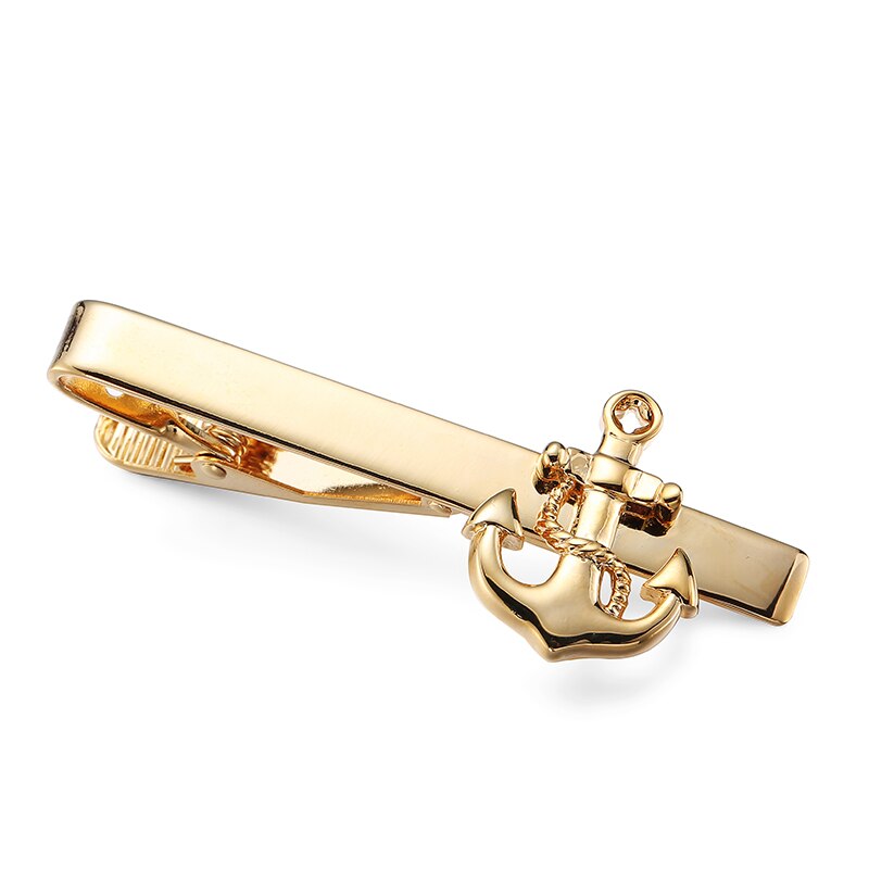 business tie clip gold anchor tie clip men's wedding shirt tie pin accessories