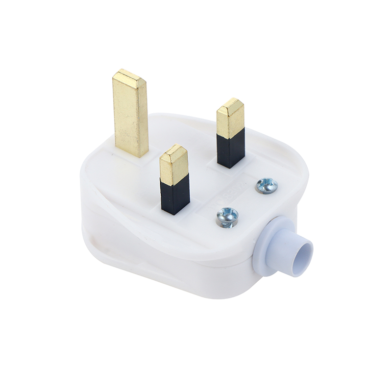 England Removable Power Plug Type G White Black 3 Pin UK Mains Plug 13A Appliance Assembly Power Cord Fuse Wiring Connector: WHITE