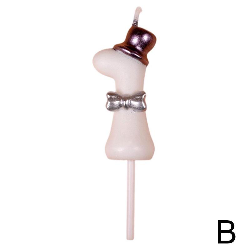1pc Number 0-9 Birthday Candle Happy Cake S ForParty Crown Cake/ Kids Adult Wedding Decoration Tools: B