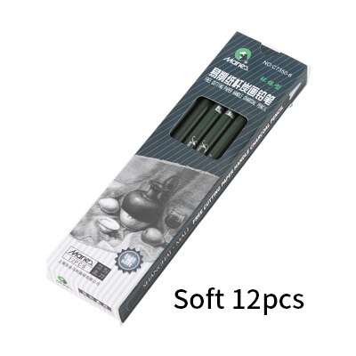 Marie's 12Pcs Charcoal Pencil For Sketch Painting Pencils Drawing Lapiz Set Stationery School Art Supplies Pencils for Students: soft of 12pcs