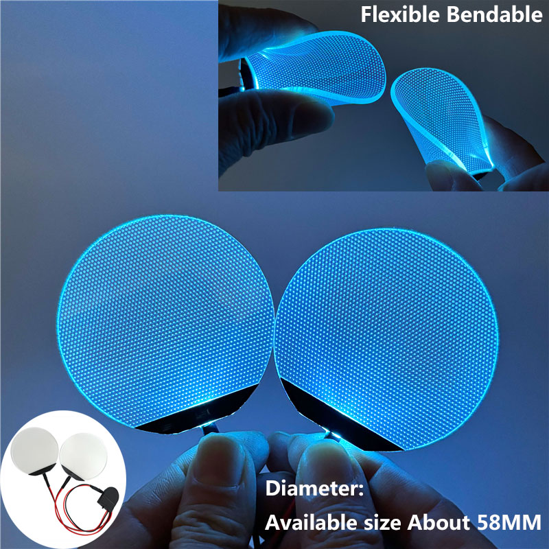 Round Flexible Bendable DIY Led Light Eyes Kits Cosplay Halloween Helmet Masks Eye Light Accessories Can Cropped CR2032: Orange