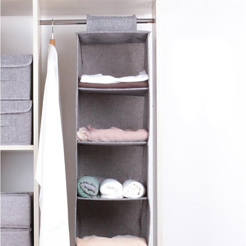 Katoen Kast Garderobe Kast Organizer Opknoping Pocket Lade Kleding Opslag Kleding Home Organisatie Accessoires Benodigdheden