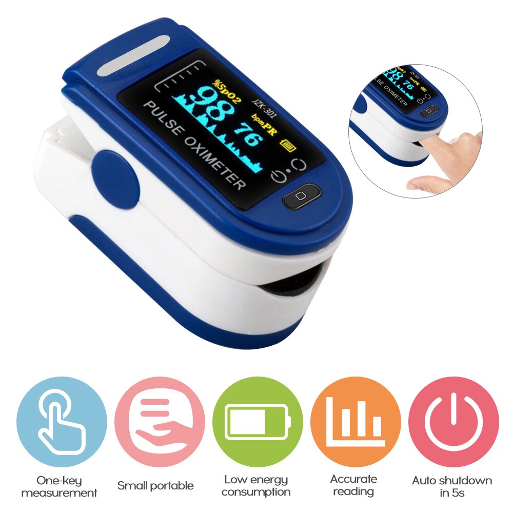 Medidor de medição do sensor de oxigênio no sangue para casa esportes oxímetro de dedo oximetr