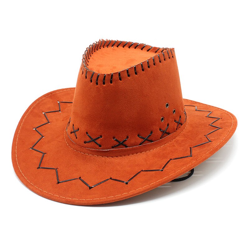 Summer Western men Fedoras Cowboy Hat Suede Cowboy Hat For Gentleman Cowgirl Jazz Cap With Gentleman Suede Sombrero Cap: 15
