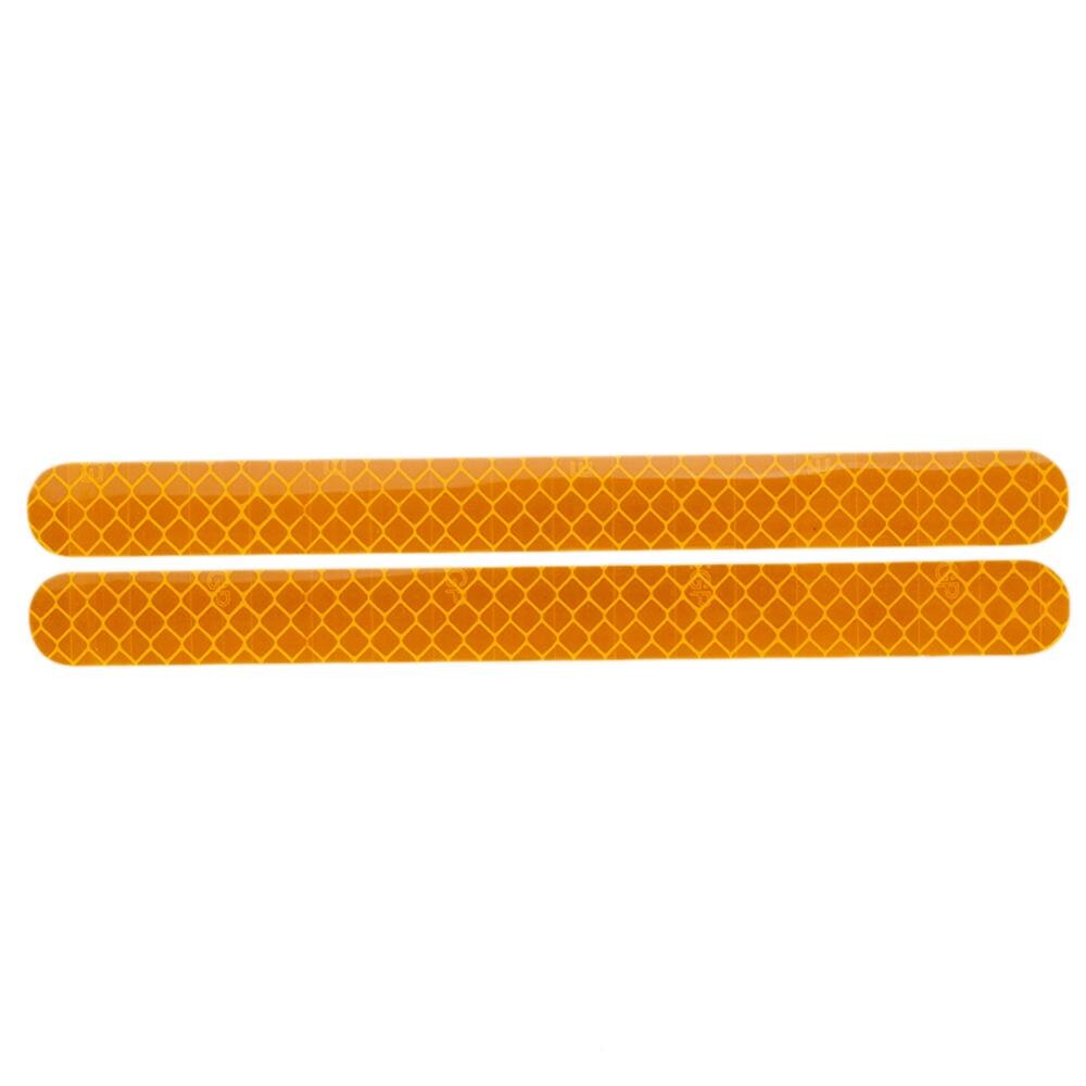 2pcs Car Rearview Mirror Stickers Universal Safety Mark Car Reflective Strip Waterproof Anti-collision Warning Tape Car-styling: Yellow