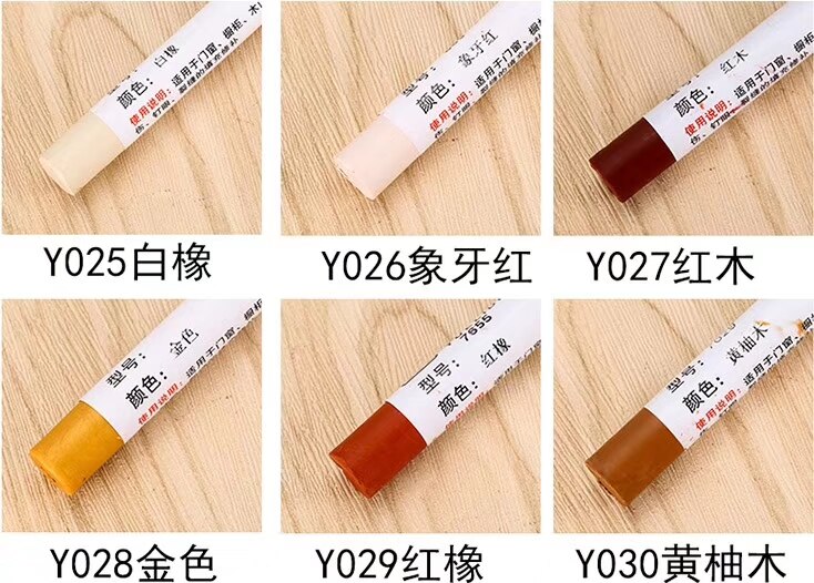 Hout Reparatie Kit Meubels Verf Floor Reparatie Floor Wax Krijt Scratch Patch Verf Pen Hout Composiet Reparatie Materiaal: 20pcs C